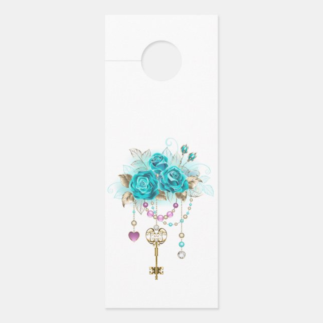 Turquoise-Rozen met Keys (Voorkant)