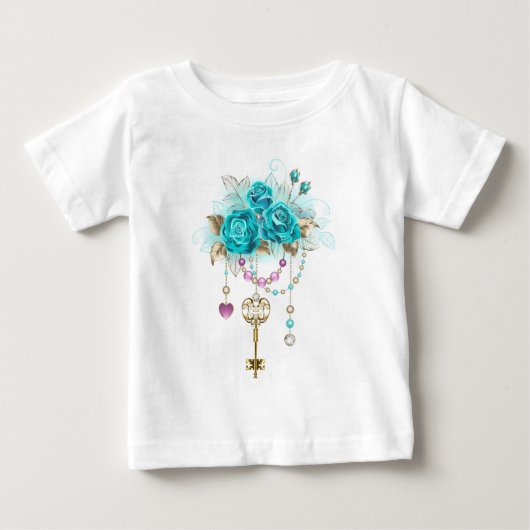 Turquoise-Rozen met Keys (Voorkant)