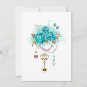Turquoise-Rozen met Keys Aankondiging (Voorkant)