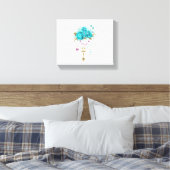 Turquoise-Rozen met Keys Canvas Afdruk (Insitu (Slaapkamer))
