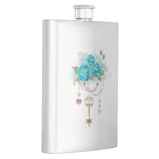 Turquoise-Rozen met Keys Flacon (Rechts)