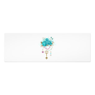 Turquoise-Rozen met Keys Foto Afdruk