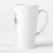 Turquoise-Rozen met Keys Latte Mok (Rechts)