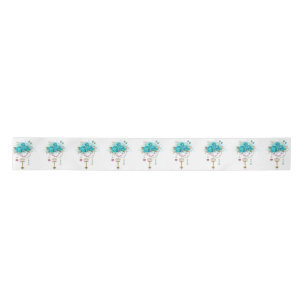 Turquoise-Rozen met Keys Lint