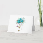 Turquoise-Rozen met Keys Programma (Voorkant)