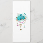 Turquoise-Rozen met Keys Programma (Voorkant)