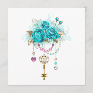 Turquoise-Rozen met Keys Programma