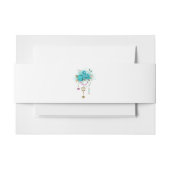 Turquoise-Rozen met Keys Uitnodigingen Wikkel (Voorkant Voorbeeld)