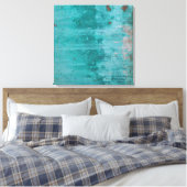 Turquoise Rust | ABSTRACT Canvas Afdruk (Insitu (Slaapkamer))