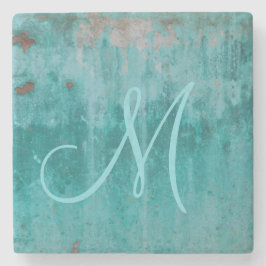 Turquoise Rust | Monogram Stenen Onderzetter