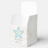 Turquoise Rustic Starfish Wedding Bedankdoosjes (Geopend)