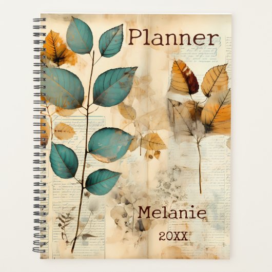 Turquoise Rustique Et Rouille Personnalisé (Devant)