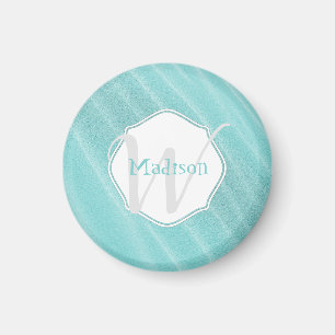 Turquoise Sable Ripples Magnet personnalisé