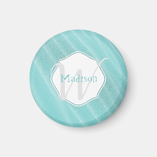 Turquoise Sable Ripples Magnet personnalisé (Devant)