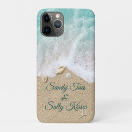Turquoise Sandy Toes Salty Kisses iPhone 11 Pro Hoesje