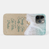 Turquoise Sandy Toes Zoute Kisses Bruiloft Case-Mate iPhone Case (Achterkant (horizontaal))