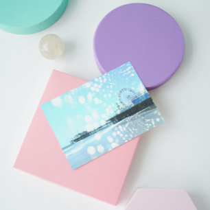 Turquoise Santa Monica Pier Spiderweb Briefkaart