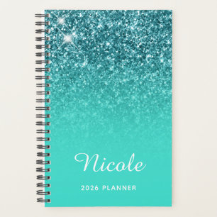 Turquoise sarcelle paillettes ombré personnalisé