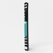 Turquoise Sassy Star Zebra BT iPhone 5 Coque (Dos/Gauche)