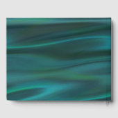 Turquoise Satin et Peacock Mariage Livre d'or (Verso)