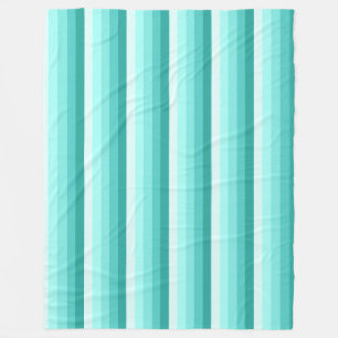 Turquoise-schaduwstrepen Fleece Deken
