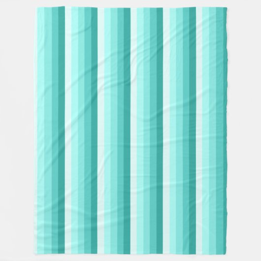 Turquoise-schaduwstrepen Fleece Deken (Voorkant)