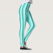 Turquoise-schaduwstrepen Leggings (Rechts)