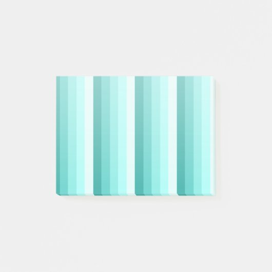 Turquoise-schaduwstrepen Post-it® Notes (Voorkant)