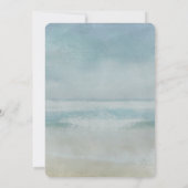 turquoise seashore met zeepbel en zeepbel kaart (Achterkant)