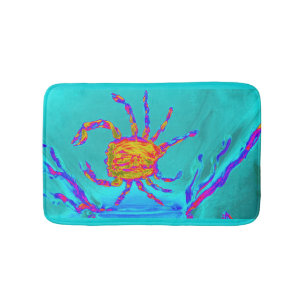 Turquoise Seaside Cool Crab Badmat