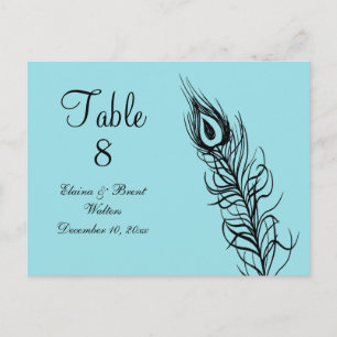 Turquoise Shake your Tail Feathers Numéro de table