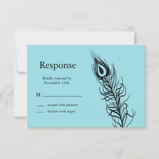 Turquoise Shake your Tail Feathers RSVP (Voorkant)