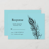 Turquoise Shake your Tail Feathers RSVP (Voorkant / Achterkant)