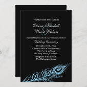Turquoise Shake your Tail Feathers Wedding Invite Kaart (Voorkant / Achterkant)