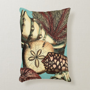Turquoise Shell en Red Coral Collectie Decoratief Kussen