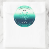 Turquoise Shimmery Produit Diamants Étiquettes Mon (Sac)