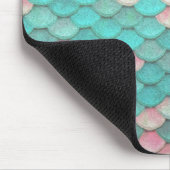 Turquoise Shiny Fish Scales Effect Pattern Muismat (Hoek)
