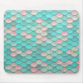 Turquoise Shiny Fish Scales Effect Pattern Muismat (Voorkant)