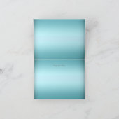 Turquoise & Silver Tiara Sweet 16 Cartes de remerc (Intérieur)