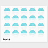 Turquoise Simple Snowflake Holiday Stickers (Vel)