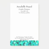 Turquoise sjabloon post-it® notes (Voorkant)