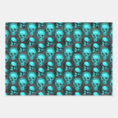 Turquoise Skulls and Sunflower Series Design 1 Inpakpapier Vel (Voorkant)