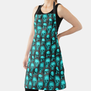 Turquoise Skulls and Sunflower Series Design 1 Schort