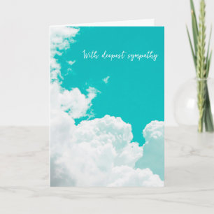 Turquoise Sky Clouds met diepste sympathie Kaart