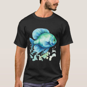 Turquoise Sluiersvis - Zoetwatervis Kunst T-shirt
