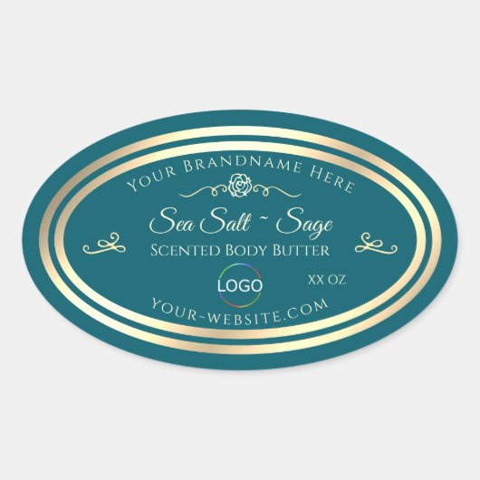 Turquoise Smart Dark Produit Étiquette Gold Frame (Devant)