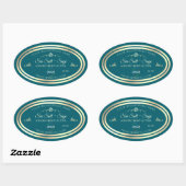 Turquoise Smart Dark Produit Étiquette Gold Frame (Feuille)