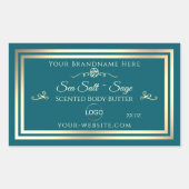 Turquoise Smart Dark Produit Étiquette Gold Frame (Devant)