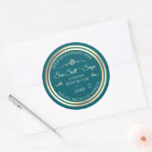 Turquoise Smart Dark Produit Étiquette Gold Frame (Enveloppe)