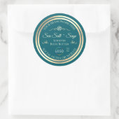 Turquoise Smart Dark Produit Étiquette Gold Frame (Sac)